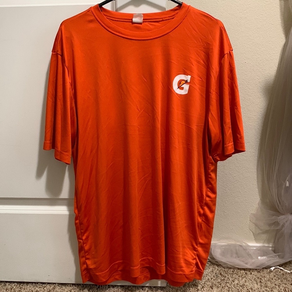 Orange athletic shirt